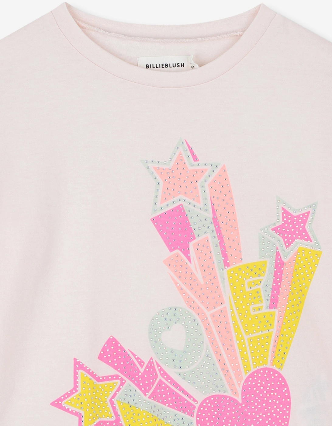 Billieblush Girls Long Sleeve Love T-Shirt in Pink