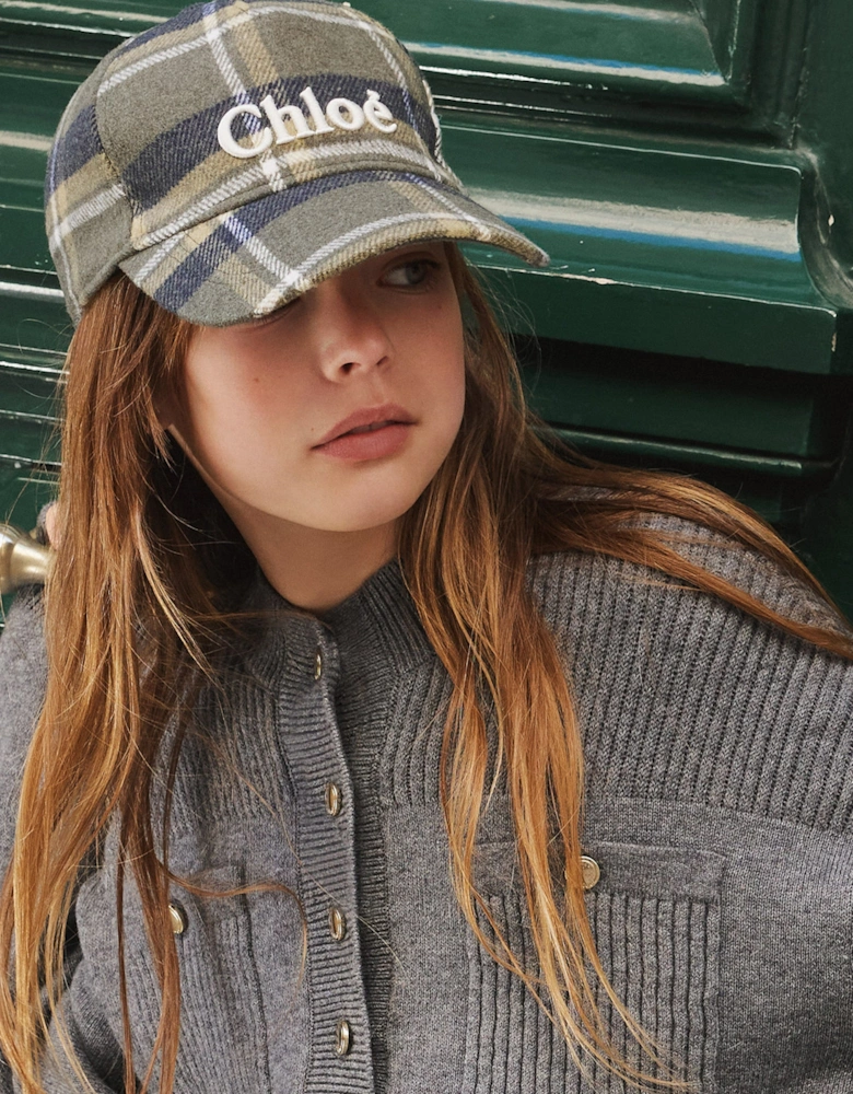 Girls High Collar Knitted Jumper in Grey