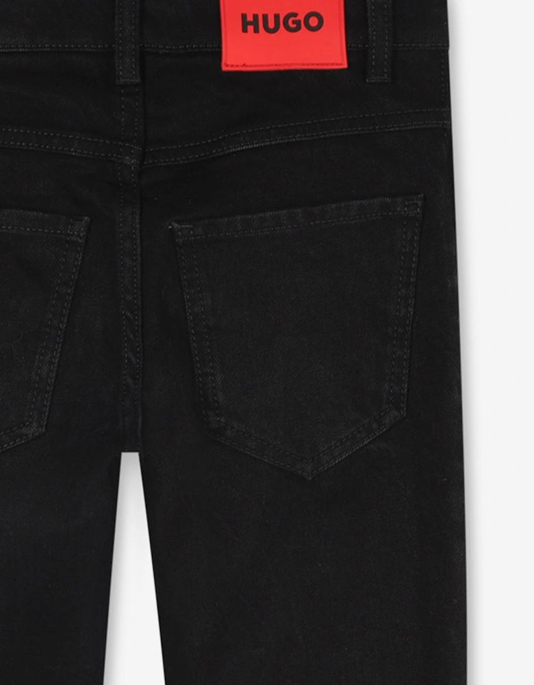 Hugo Boys Regular Fit Denim Jeans in Black