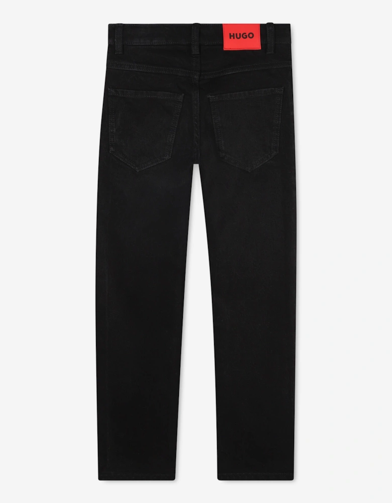 Hugo Boys Regular Fit Denim Jeans in Black