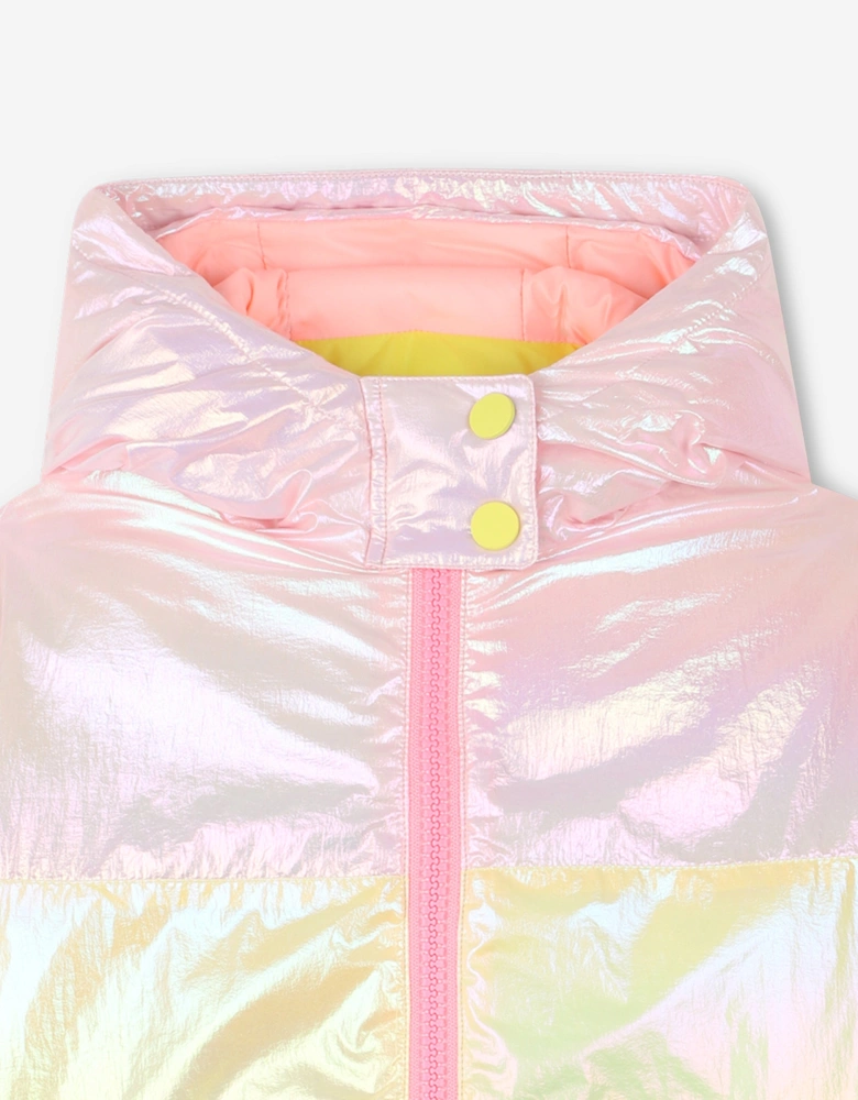 Billieblush Girls Down Padded Puffer Jacket in Multicolour