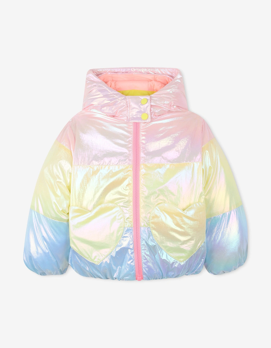 Billieblush Girls Down Padded Puffer Jacket in Multicolour, 5 of 4