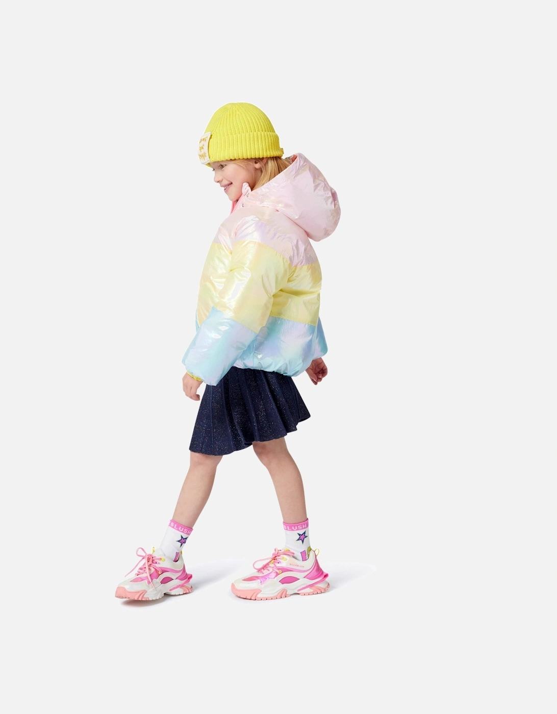 Billieblush Girls Down Padded Puffer Jacket in Multicolour
