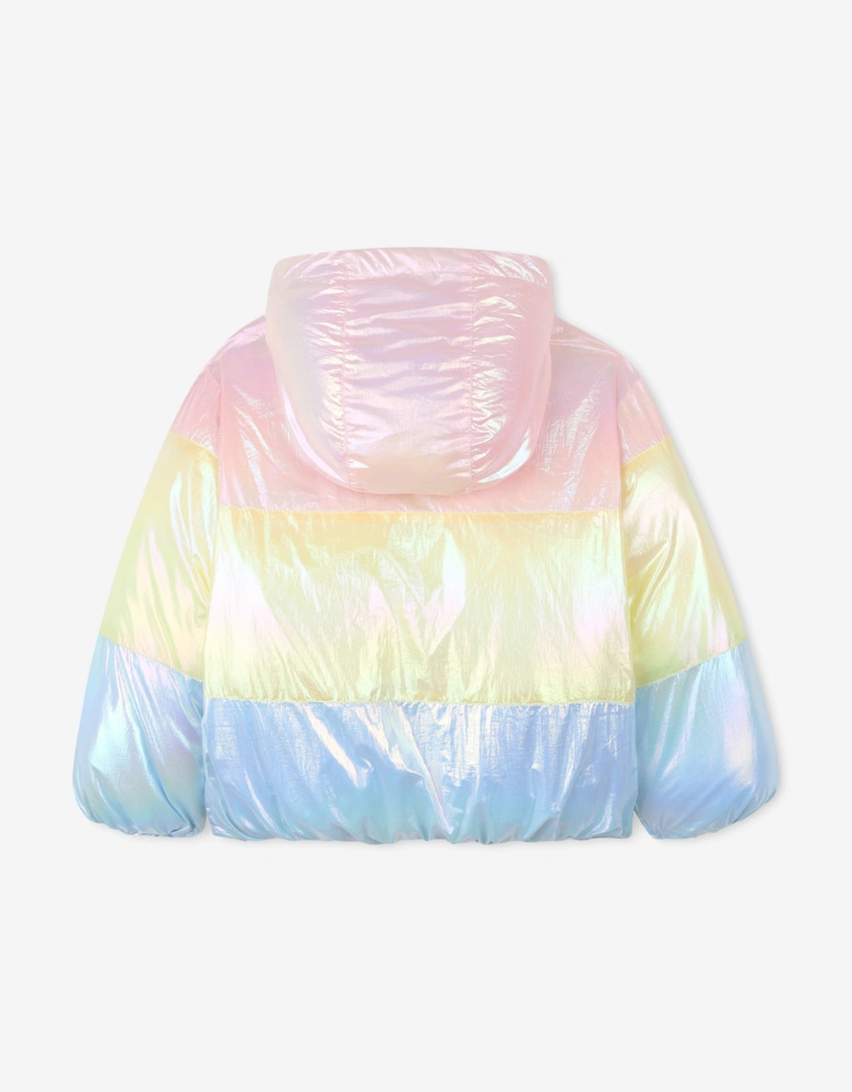 Billieblush Girls Down Padded Puffer Jacket in Multicolour