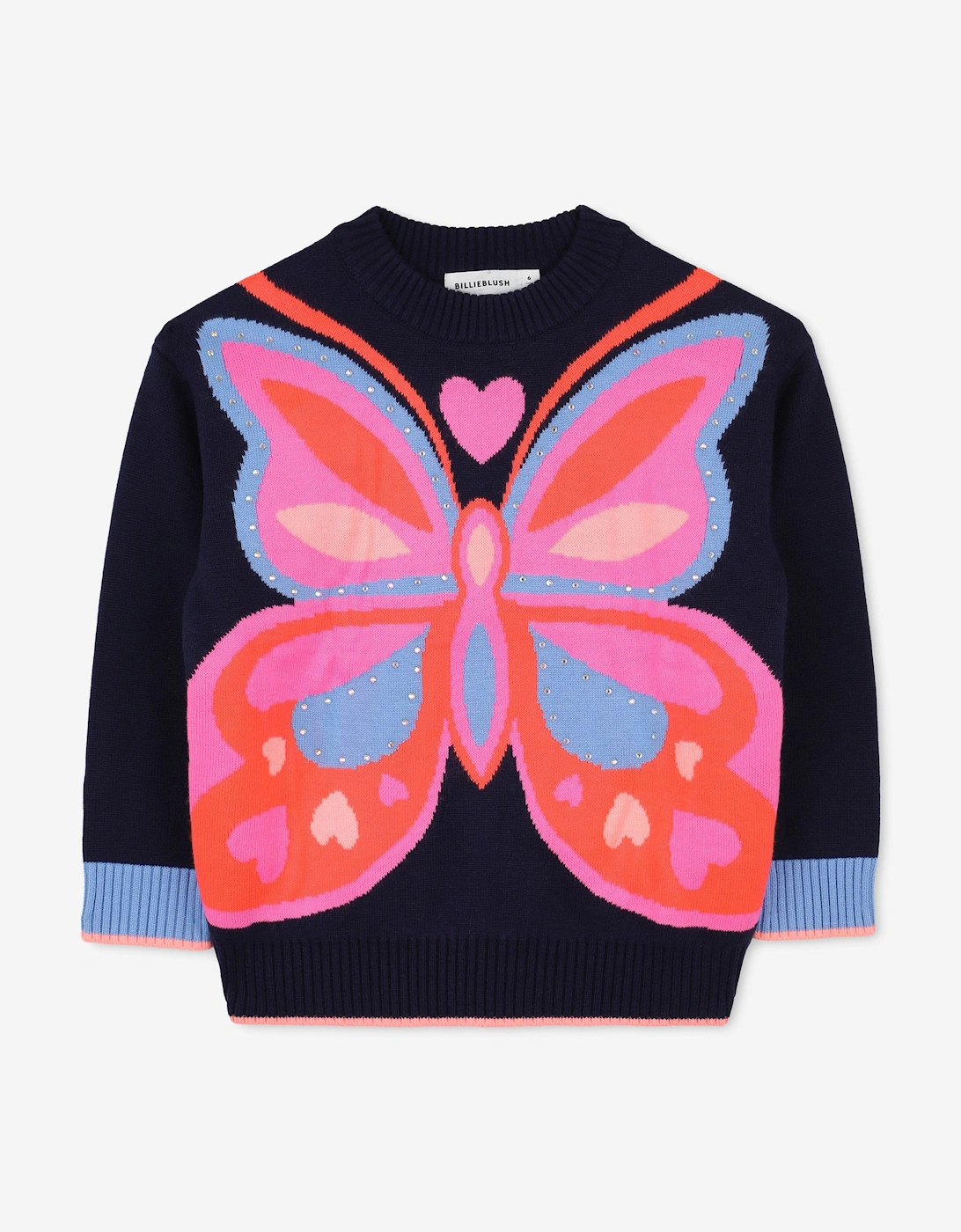 Billieblush Girls Butterfly Jumper in Navy, 5 of 4
