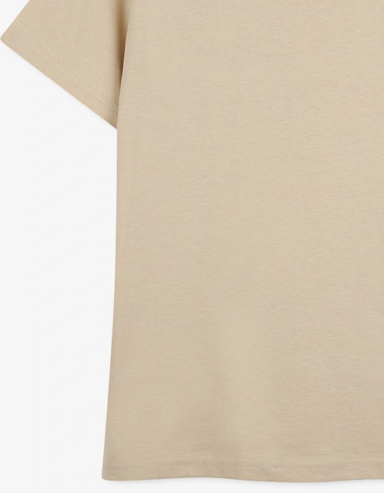 Hugo Boys Logo Pocket T-Shirt in Beige