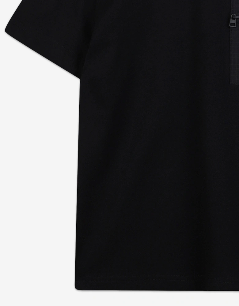 Hugo Boys Logo Pocket T-Shirt in Black