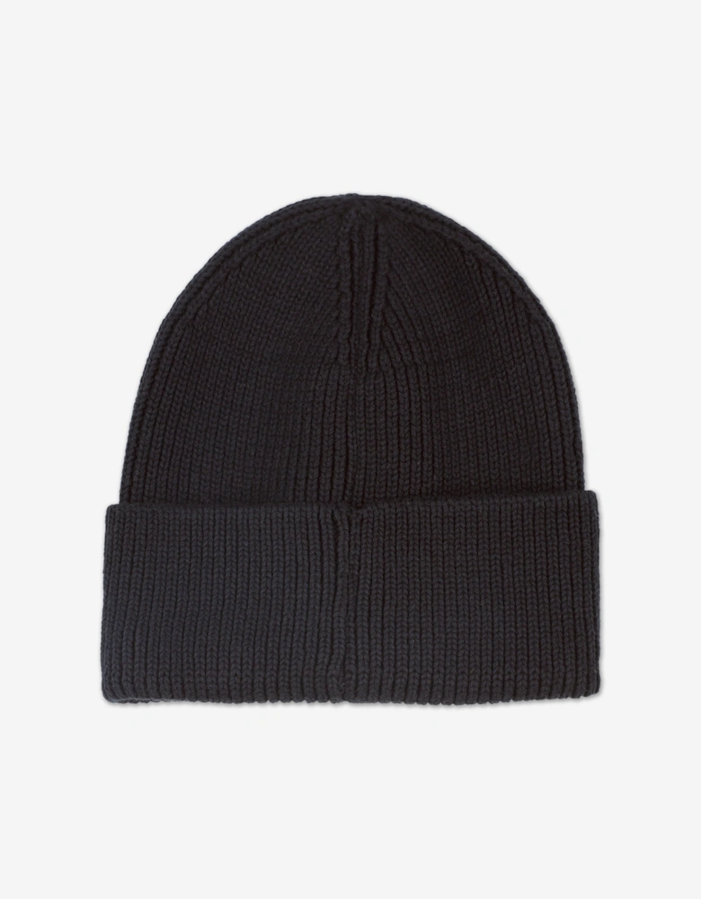 Hugo Kids Knitted Logo Beanie Hat in Black
