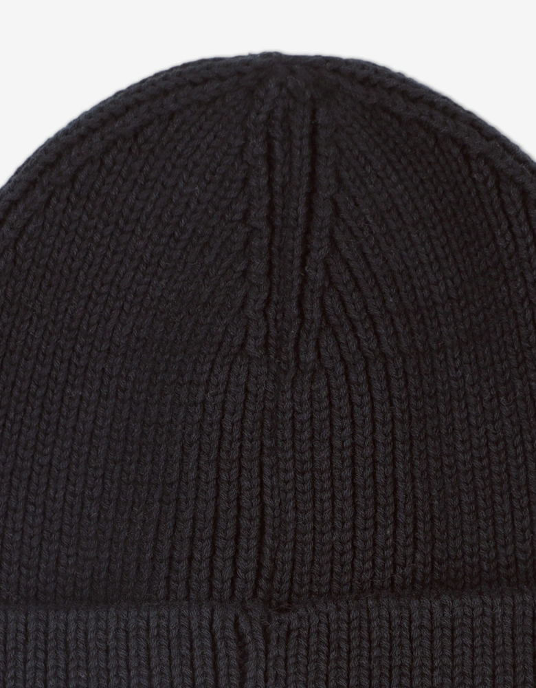 Hugo Kids Knitted Logo Beanie Hat in Black