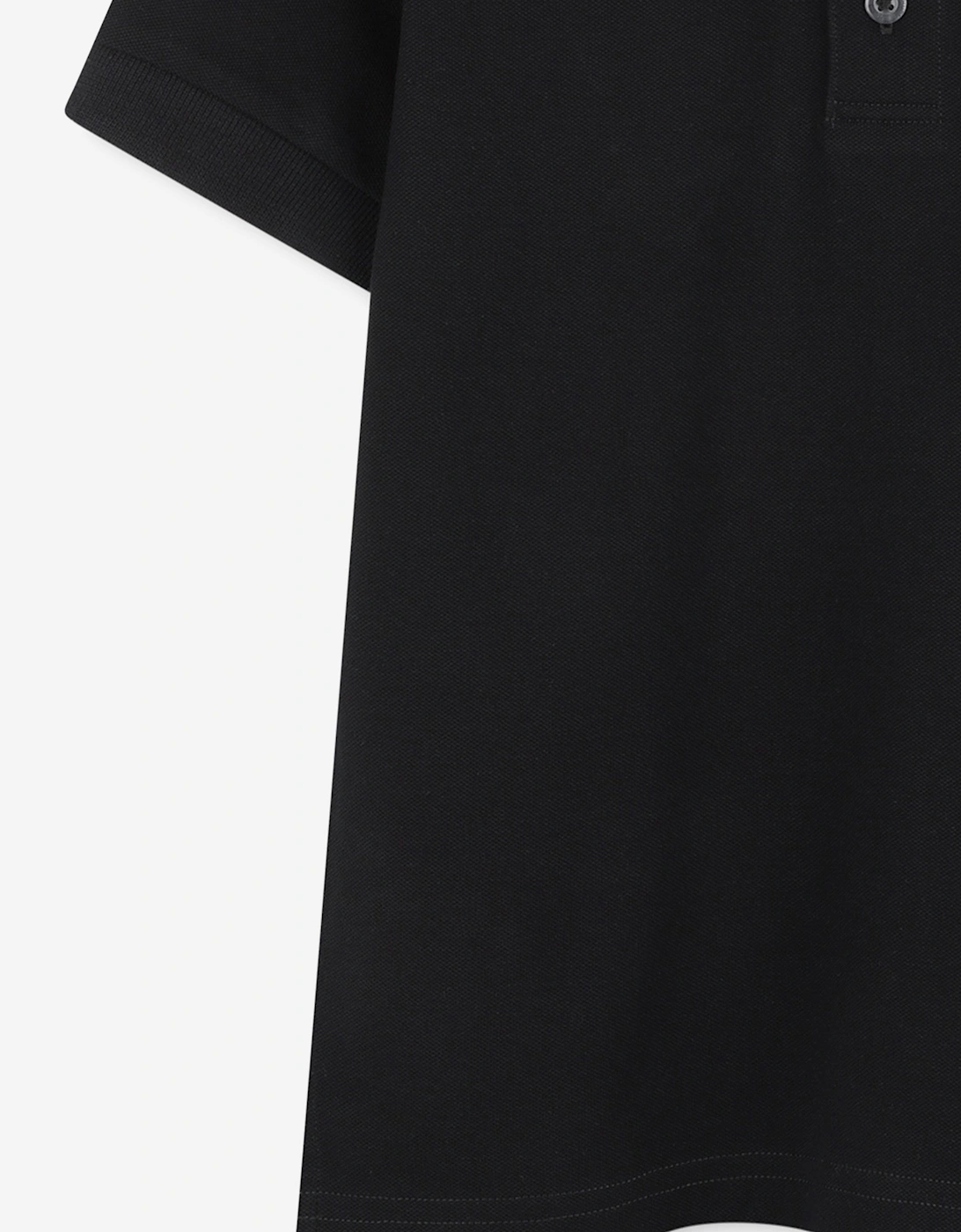 Hugo Boys Logo Print Polo Shirt in Black