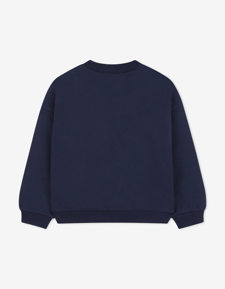 Billieblush Girls Love Sweatshirt in Navy