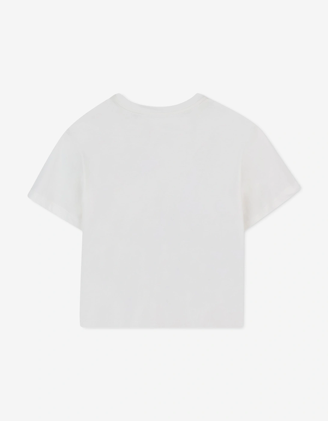 Girls Leopard Square T-Shirt in Ivory