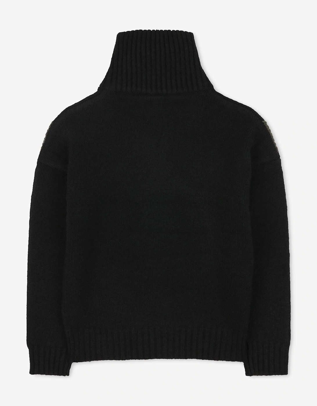 Hugo Boys Knitted Half Zip Jumper in Black
