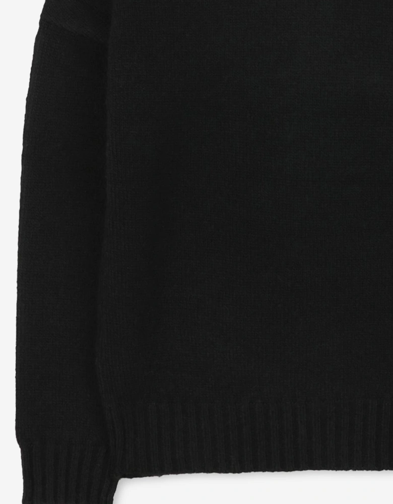 Hugo Boys Knitted Half Zip Jumper in Black