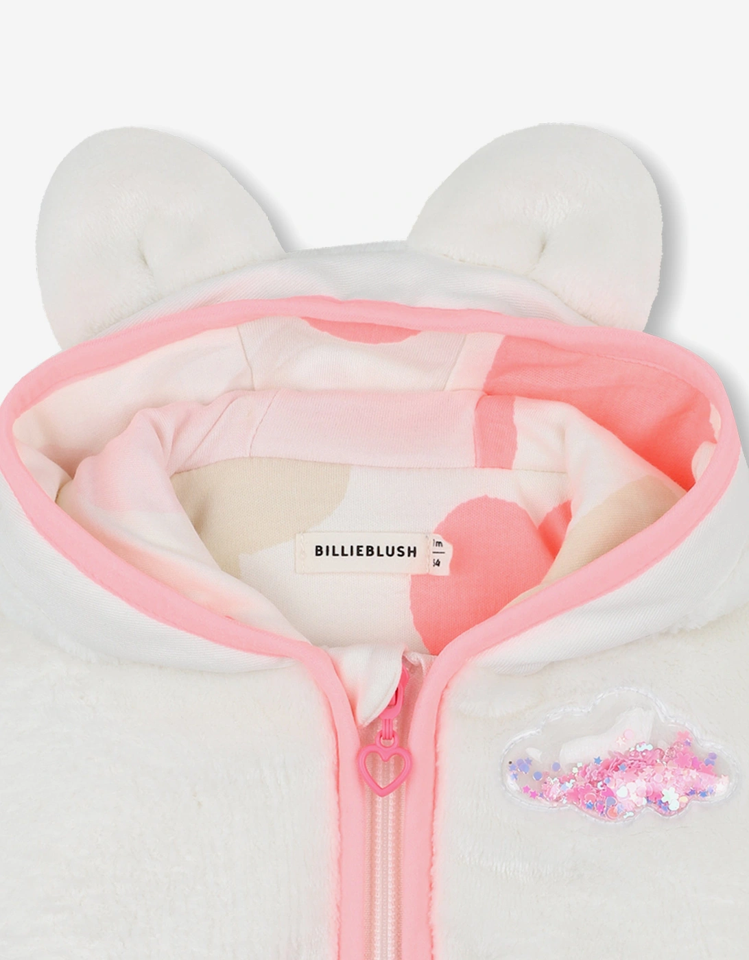 Billieblush Baby Girls Faux Shearling Jacket in Ivory