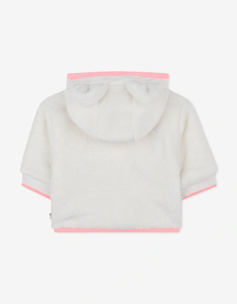 Billieblush Baby Girls Faux Shearling Jacket in Ivory