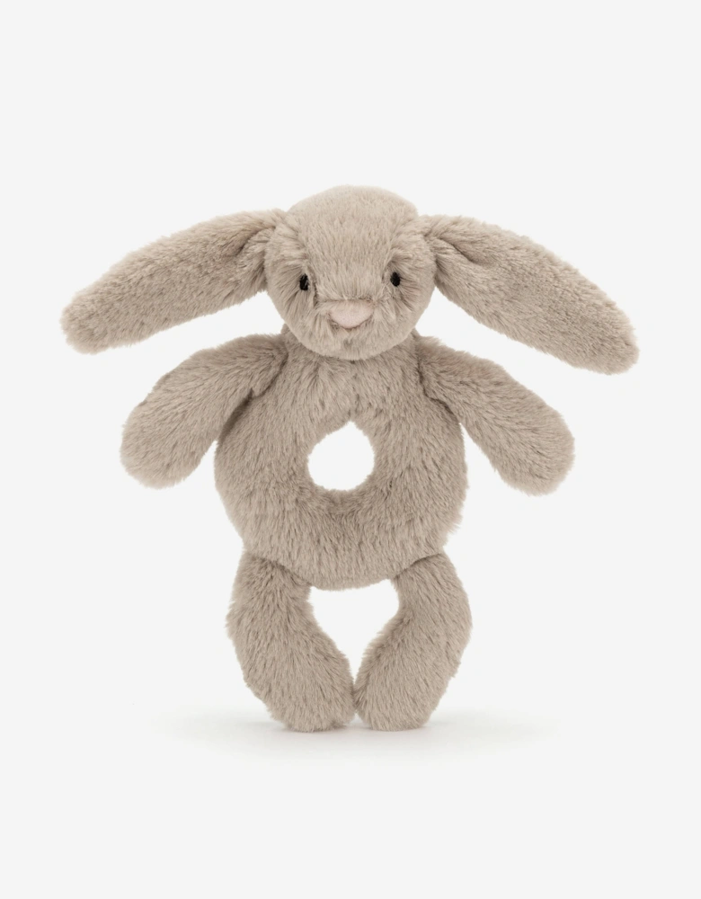 Bashful Beige Bunny Ring Rattle in Beige (18 CM)