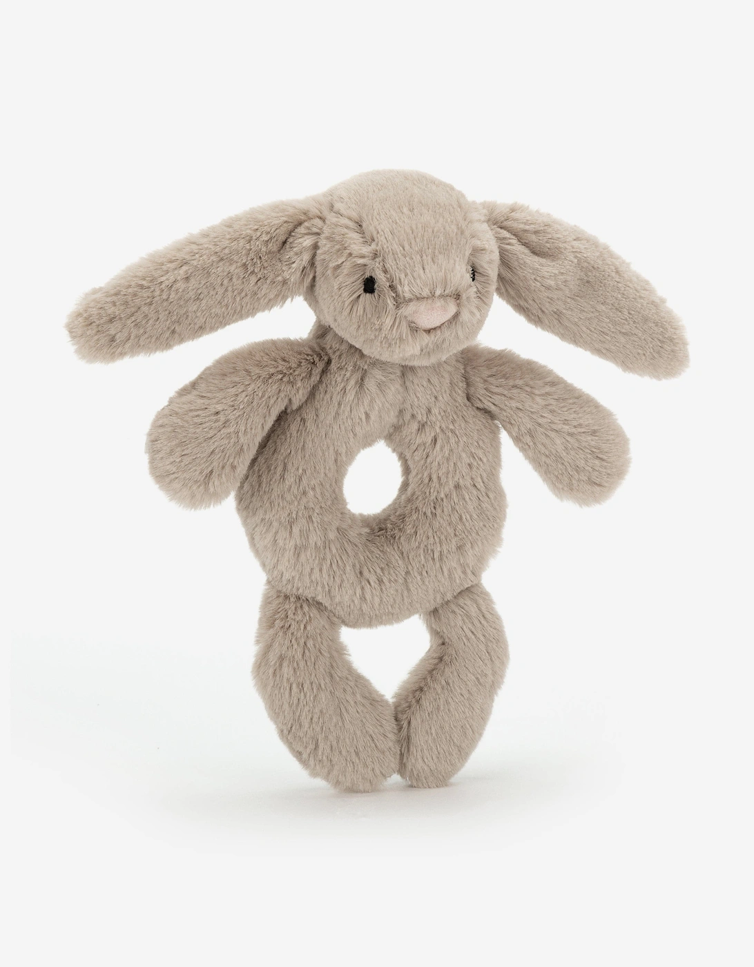 Bashful Beige Bunny Ring Rattle in Beige (18 CM)