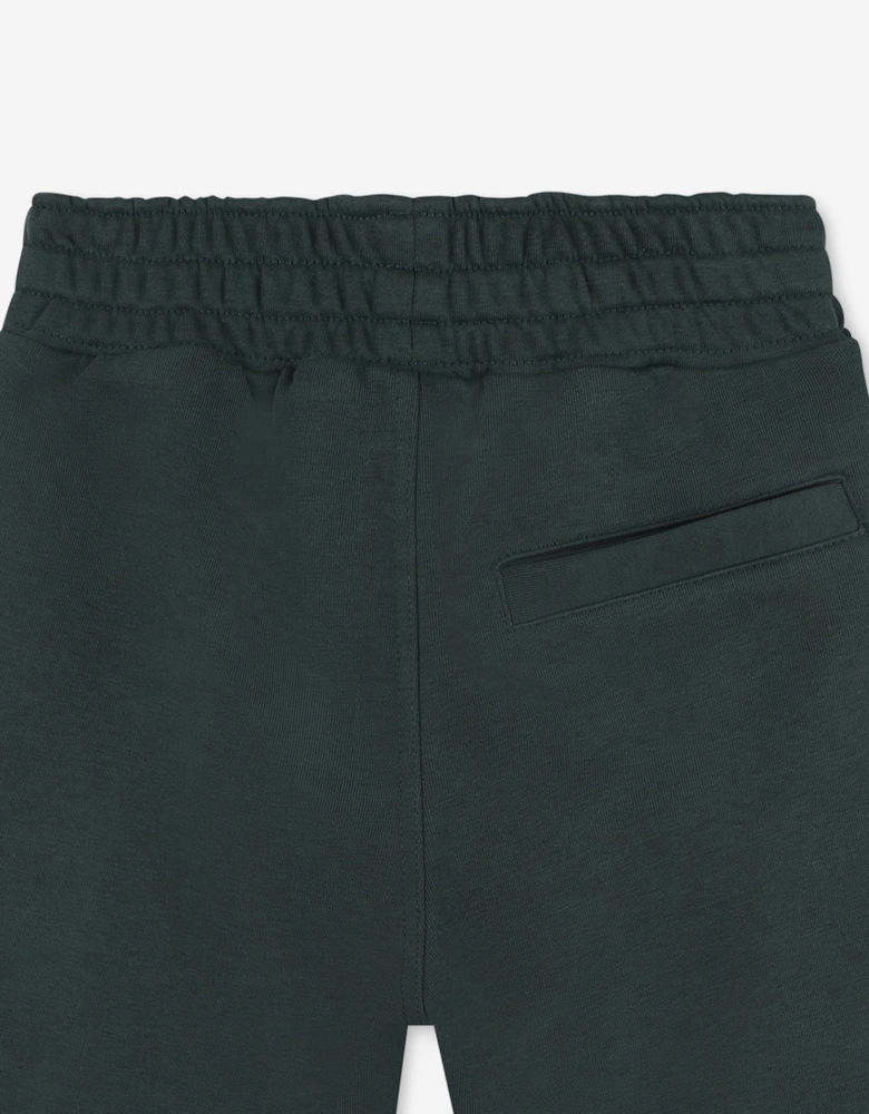 Boys Embroidered Logo Shorts in Green