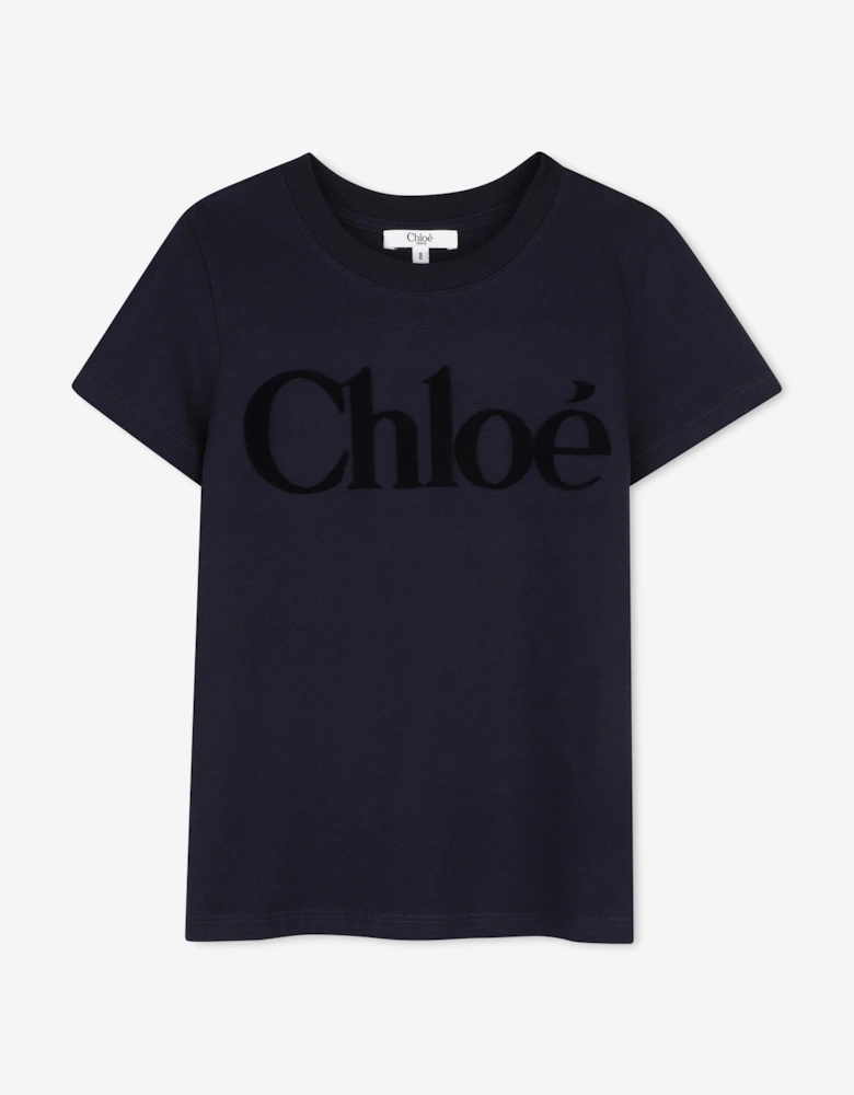 Girls Logo T-Shirt in Navy