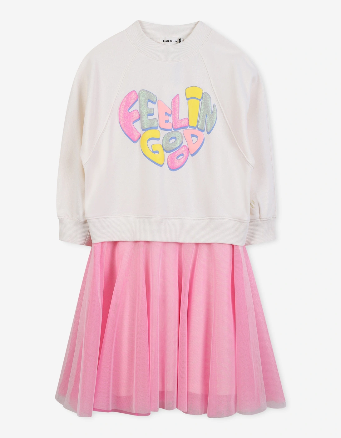 Billieblush Girls Feelin' Good Dress in Ivory - Cream - Size: 4 years
