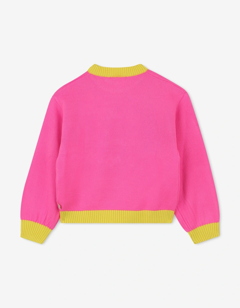 Billieblush Girls Pretty Trouble Maker Jumper in Pink