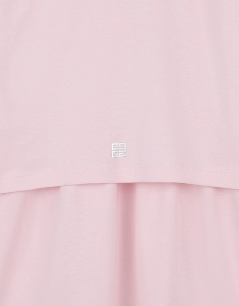 Girls Logo Print Skater Dress in Pink