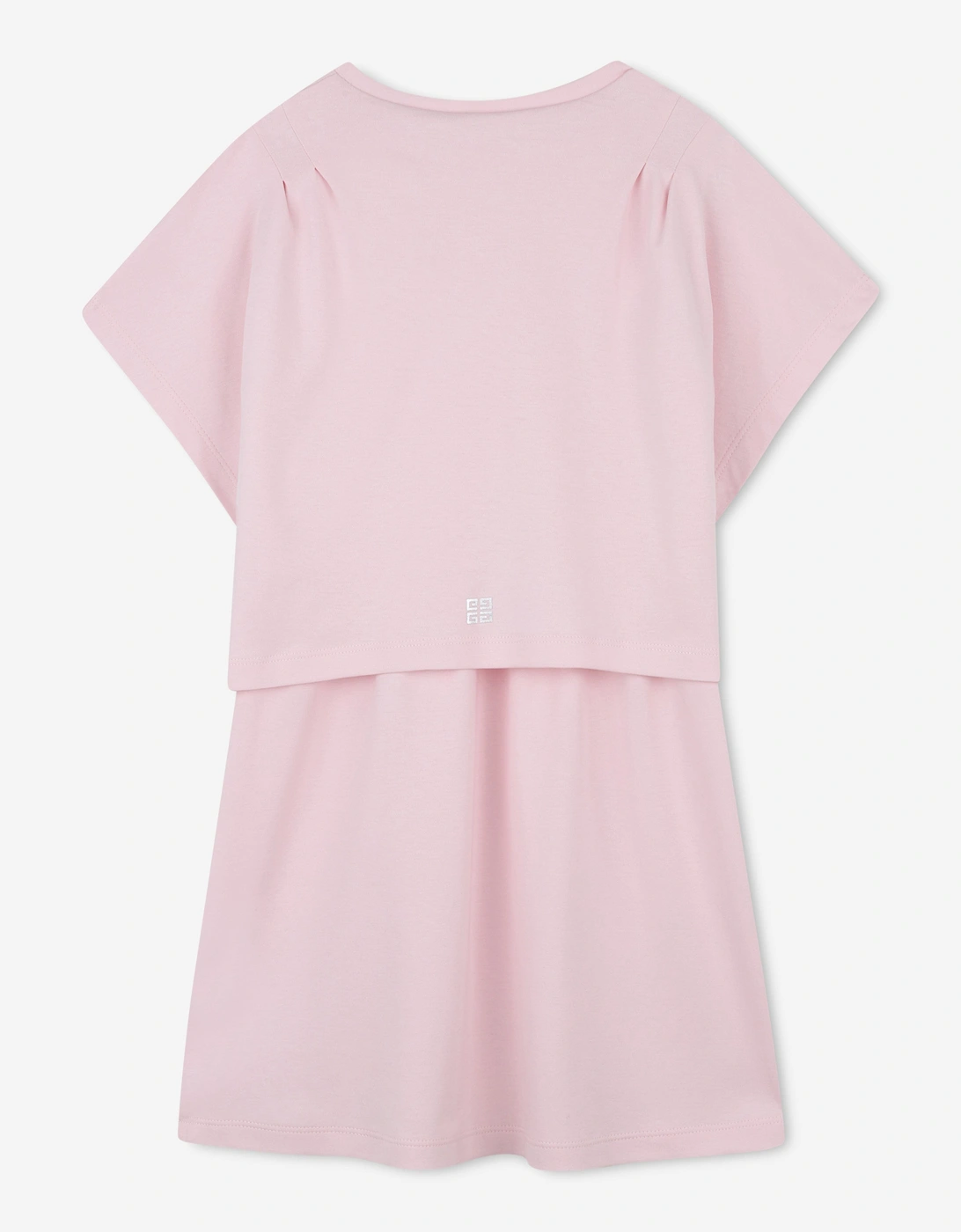 Girls Logo Print Skater Dress in Pink