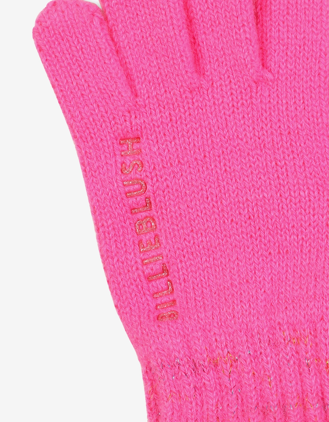 Billieblush Girls Knitted Logo Gloves in Pink