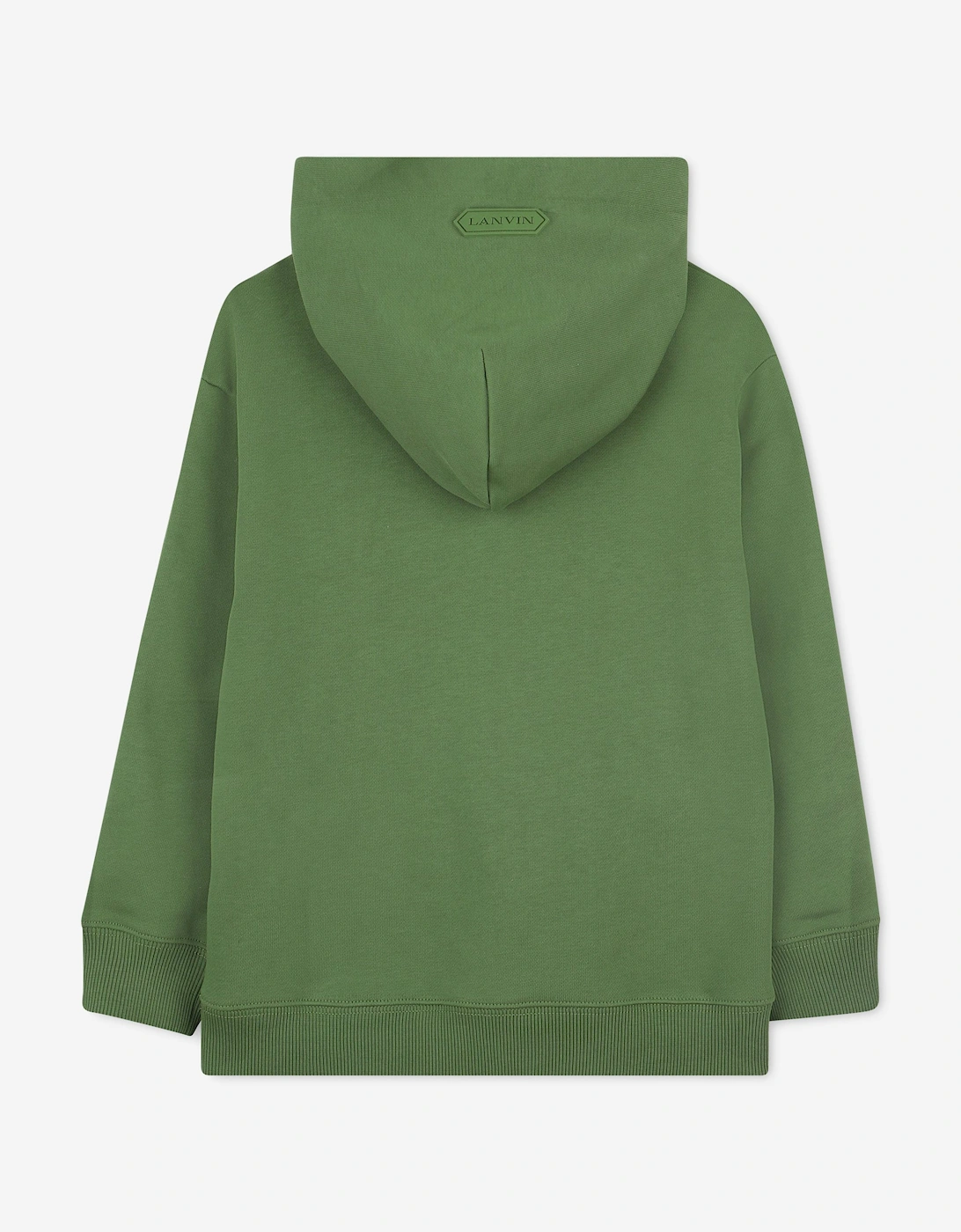 Boys Embroidered Logo Hoodie in Green