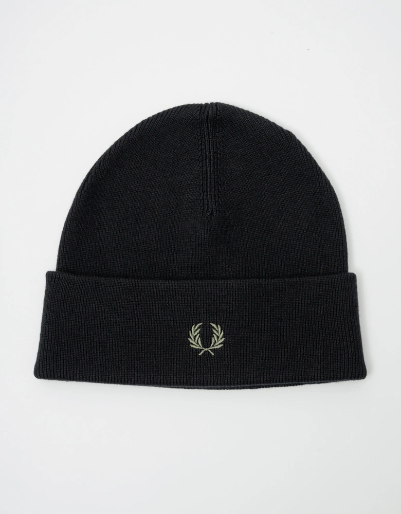Mens Classic Beanie - Black/Laurel Wreath Green W90