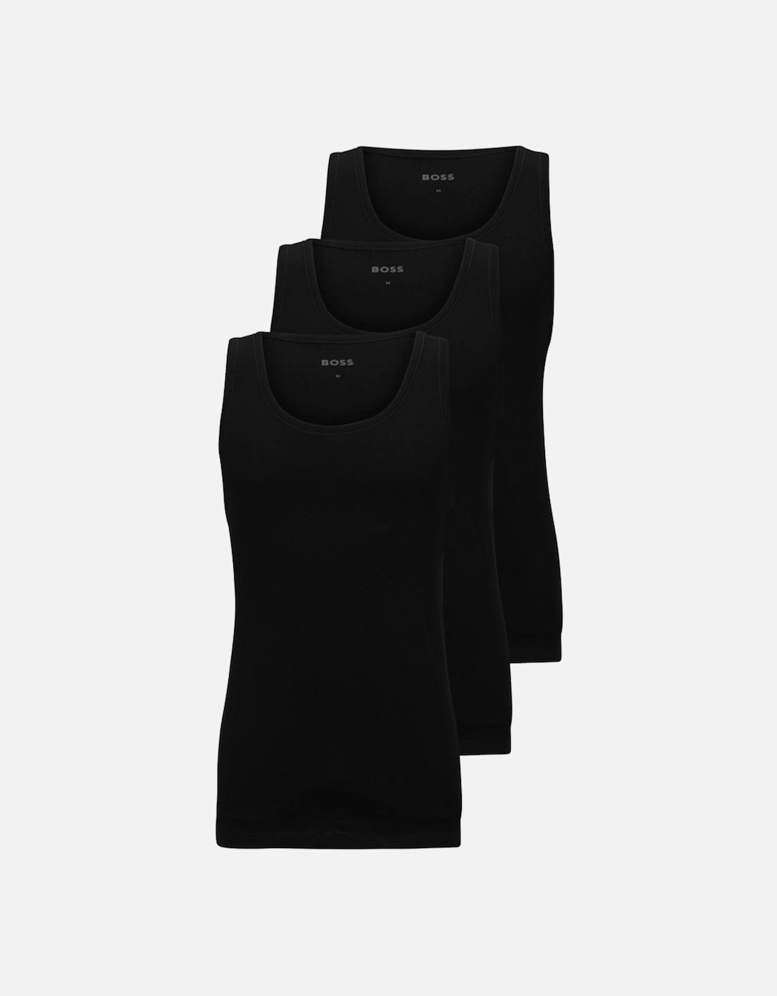 3-Pack Classic-Fit Tank Top Vests, Black, 5 of 4