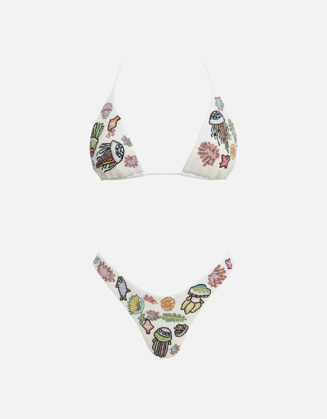 Jellyfish Bikini Bottom - White