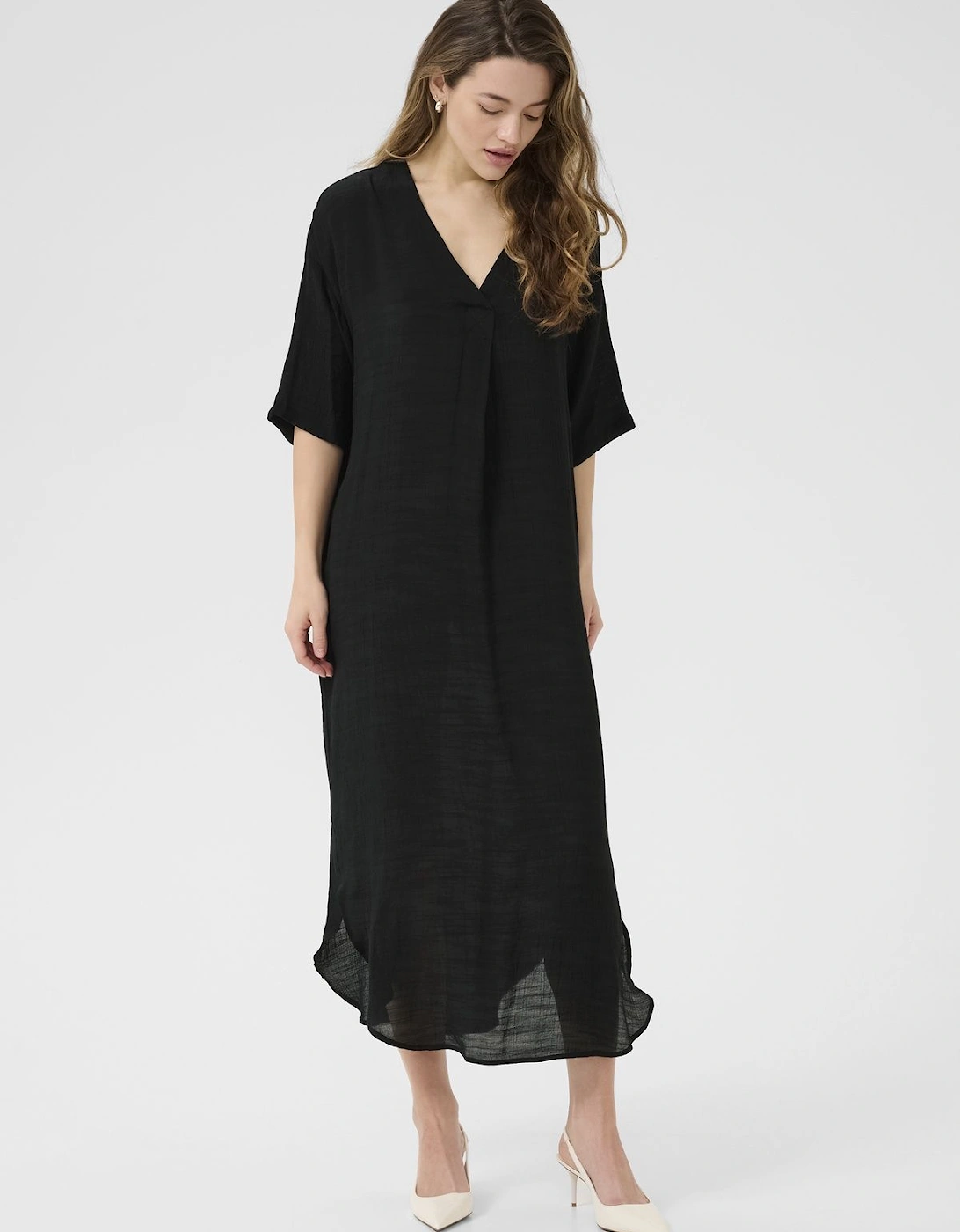 KAanja V-Neck Loose Fit Midi Dress, 2 of 1