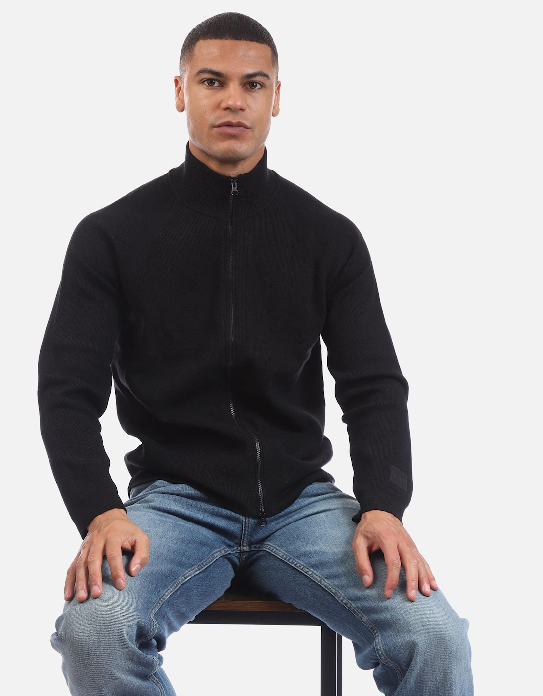 Extrafine Merino Wool Full Zip Sweater