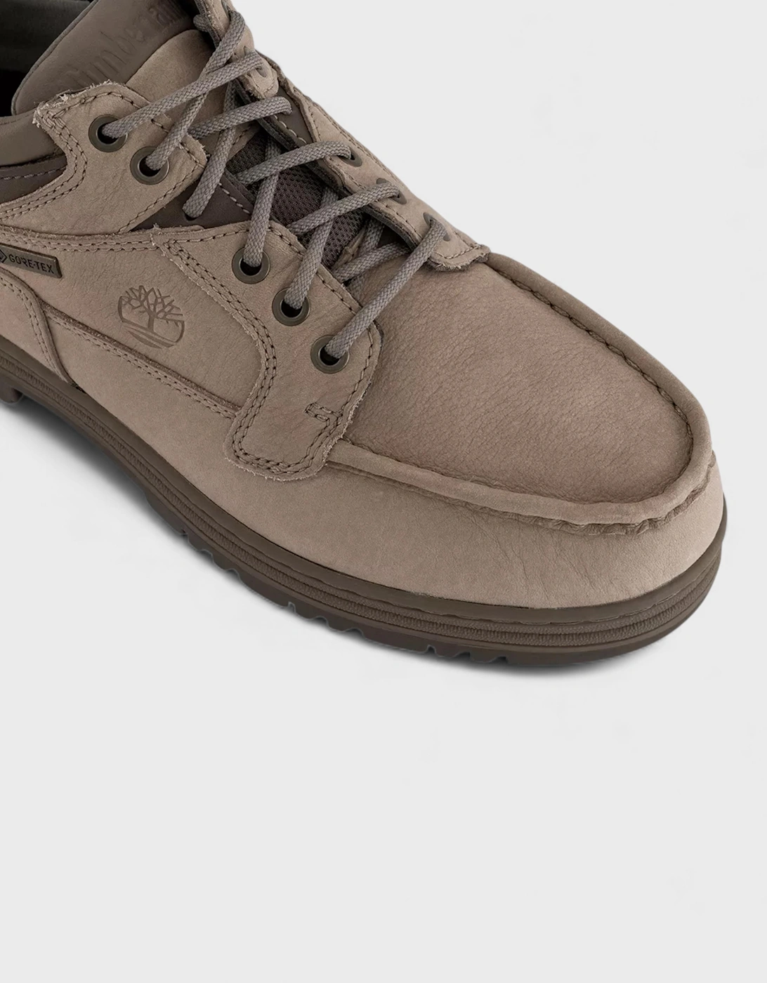 Moc Toe Mid Lace Up Gore-Tex Boots Taupe Nubuck