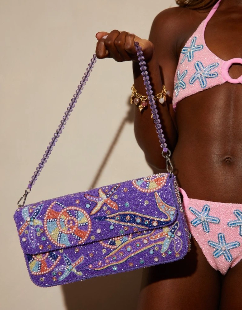 Selene Embellished Bag - Lilac