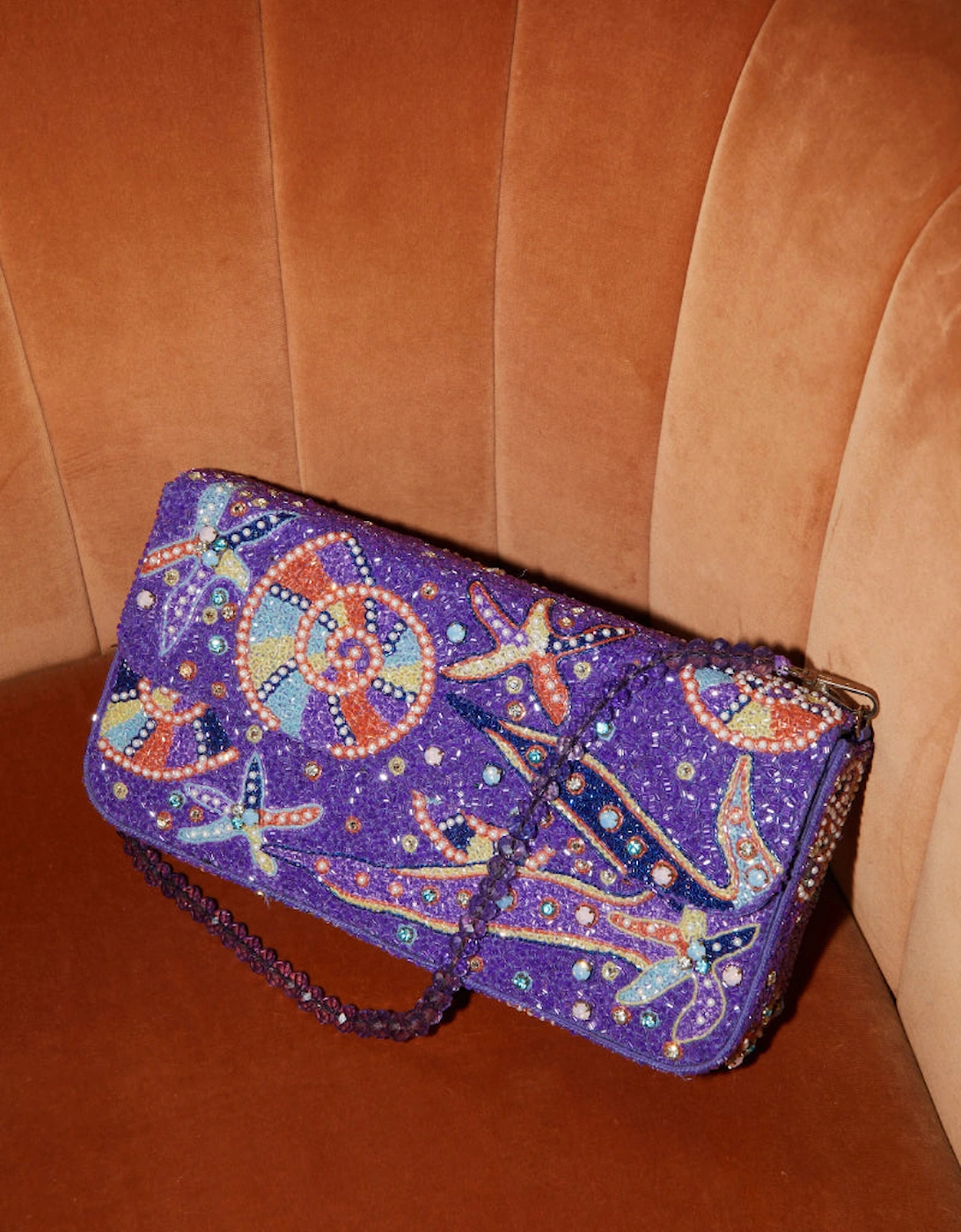 Selene Embellished Bag - Lilac