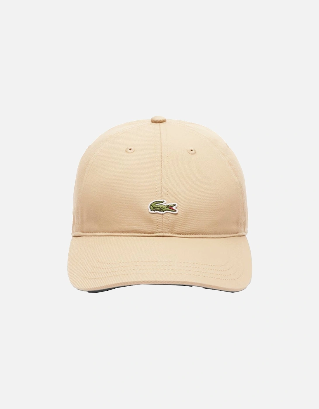 Cotton Twill Centre Logo Baseball Cap Beige