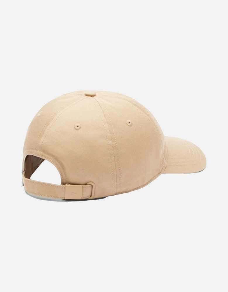 Cotton Twill Centre Logo Baseball Cap Beige