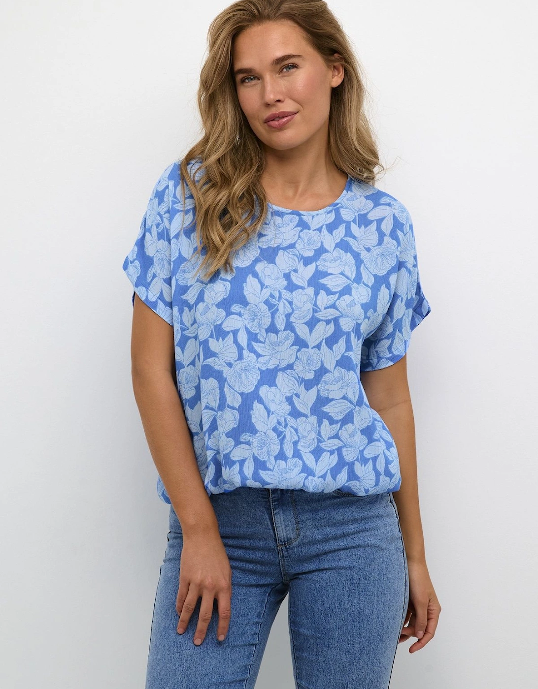 KAlisa Sine Short Sleeve Floral Blouse, 2 of 1