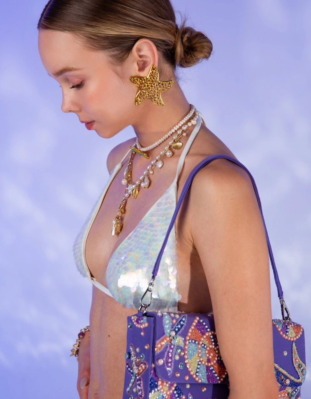 Selene Georgette Bag – Lilac