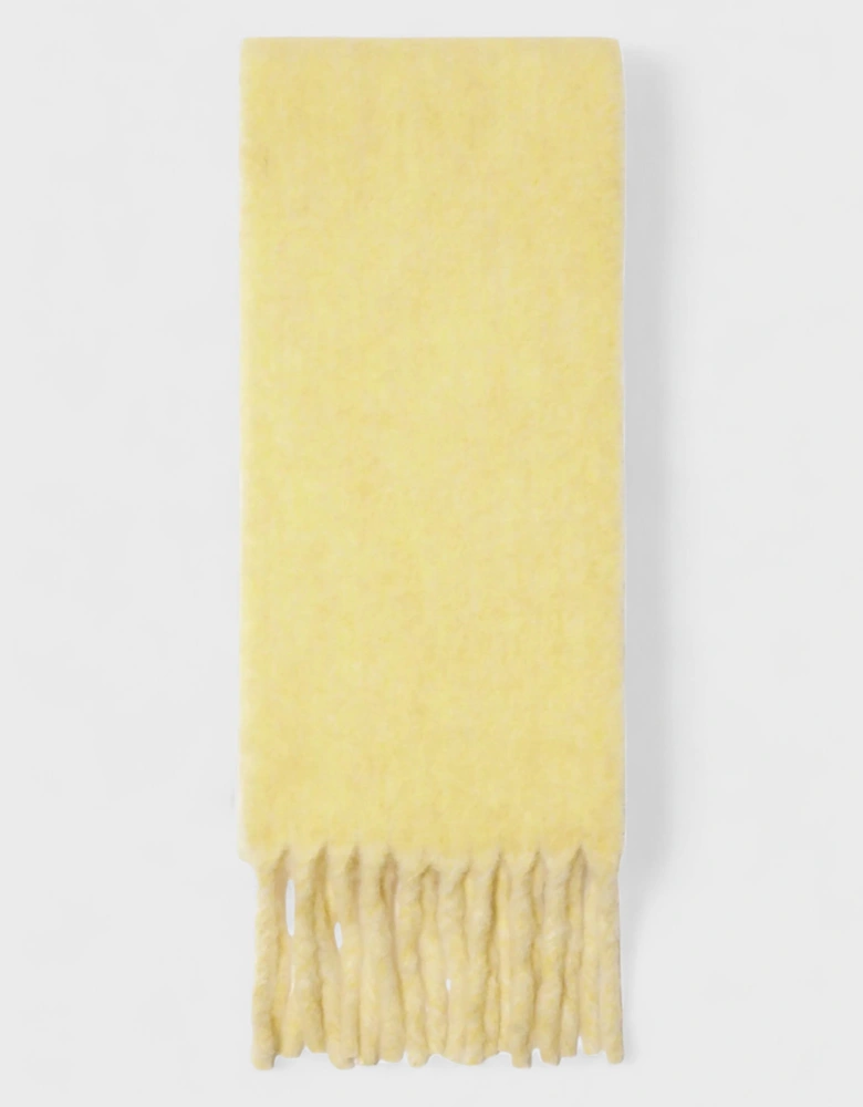 Logo Intarsia Reversible Scarf Alpaca Wool