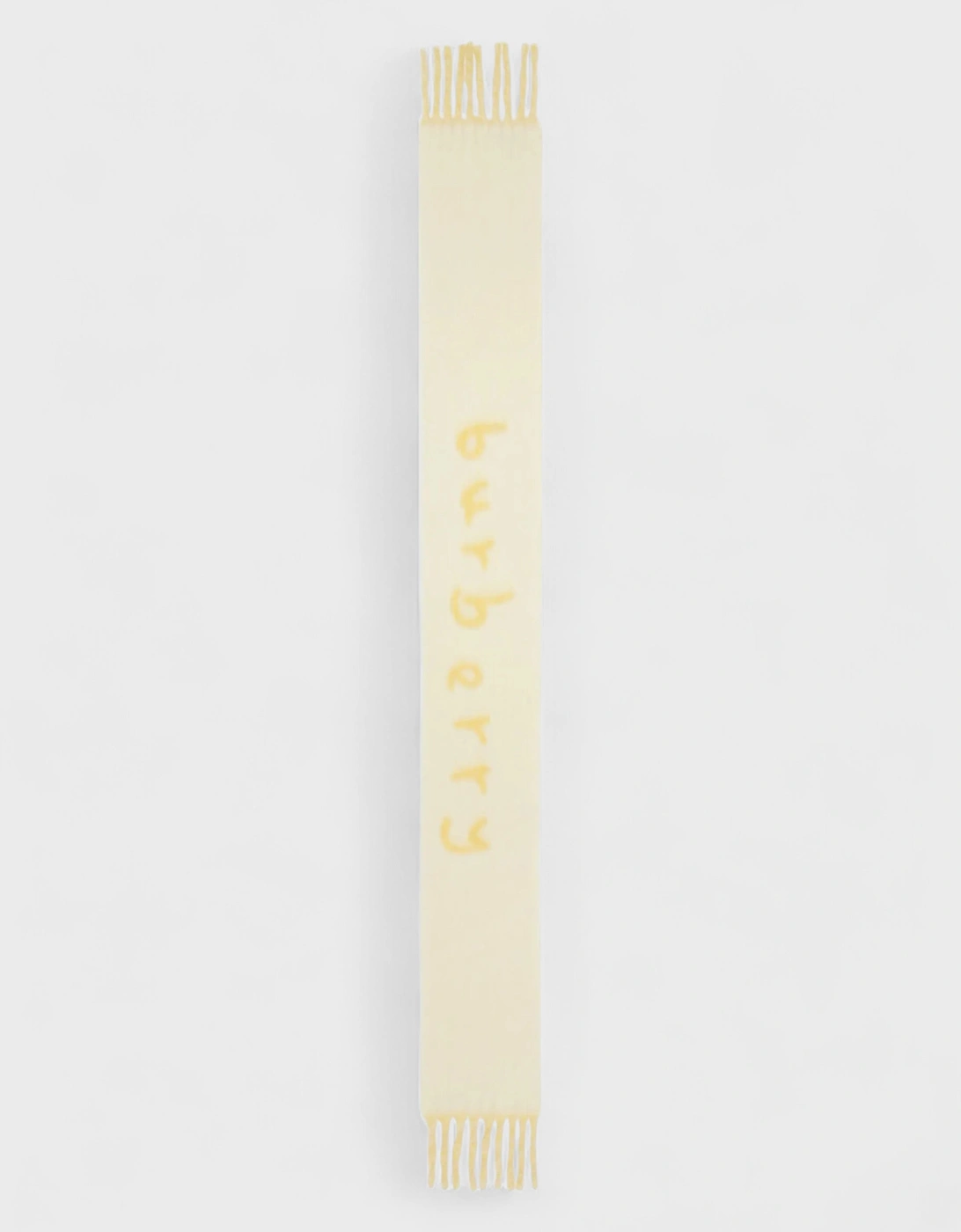 Logo Intarsia Reversible Scarf Alpaca Wool