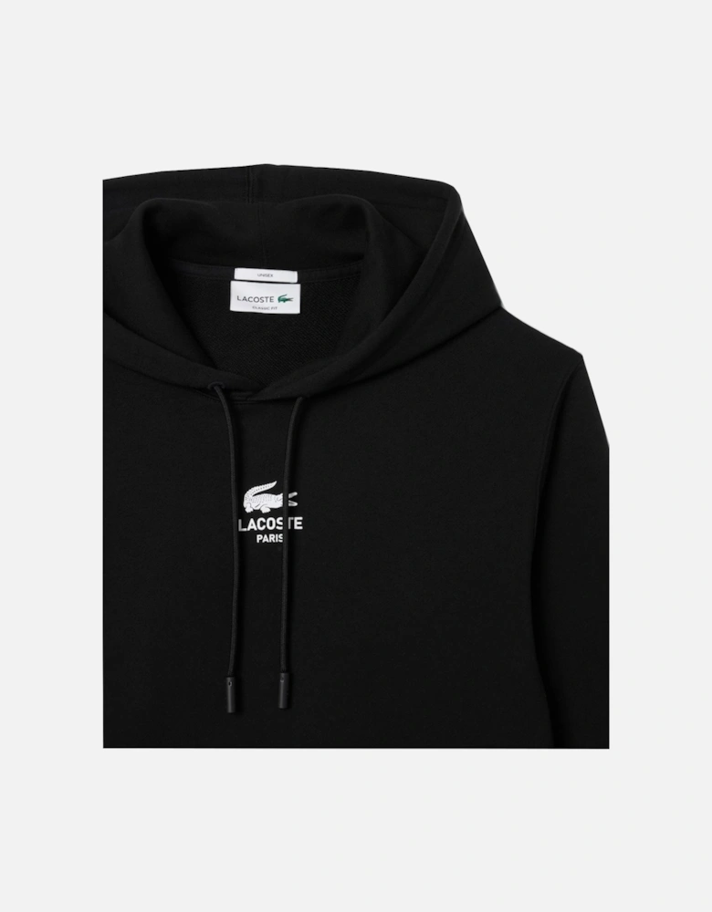 Graphic Back Print Hoodie Black