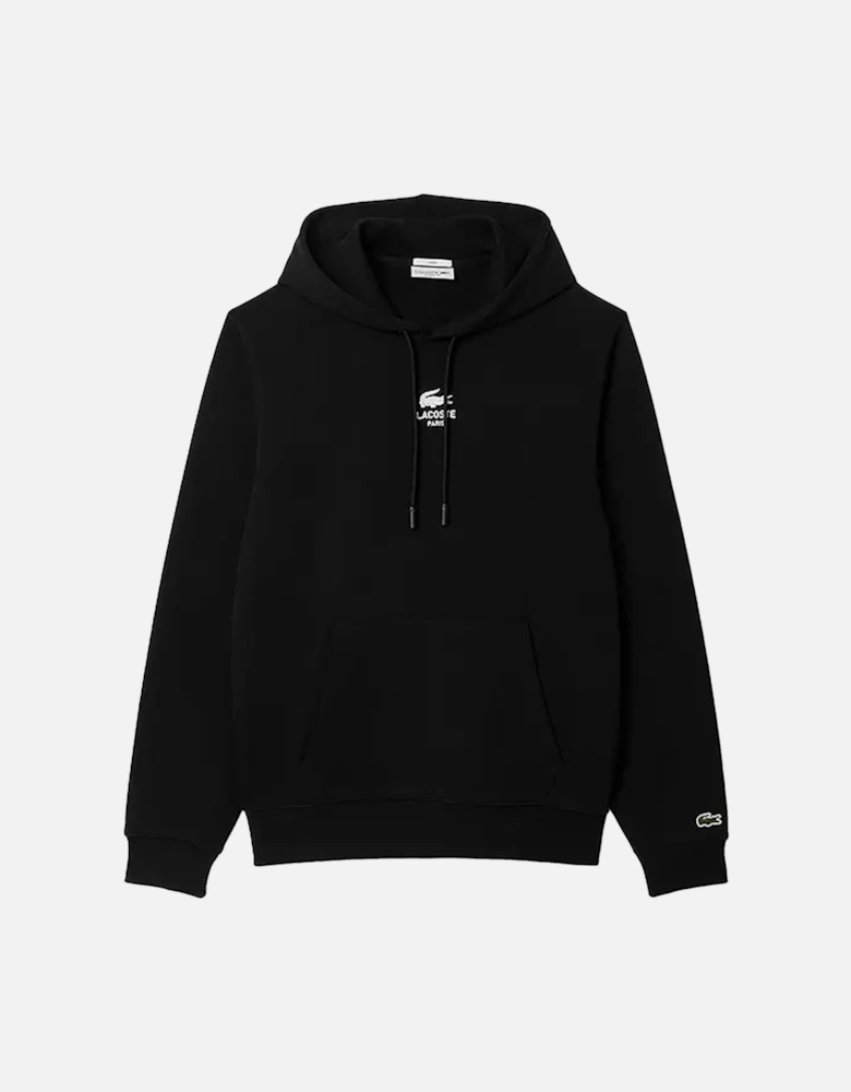 Graphic Back Print Hoodie Black