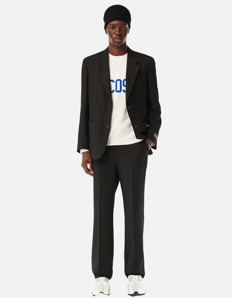 Rib-Knit Brushed Wool Beanie Black