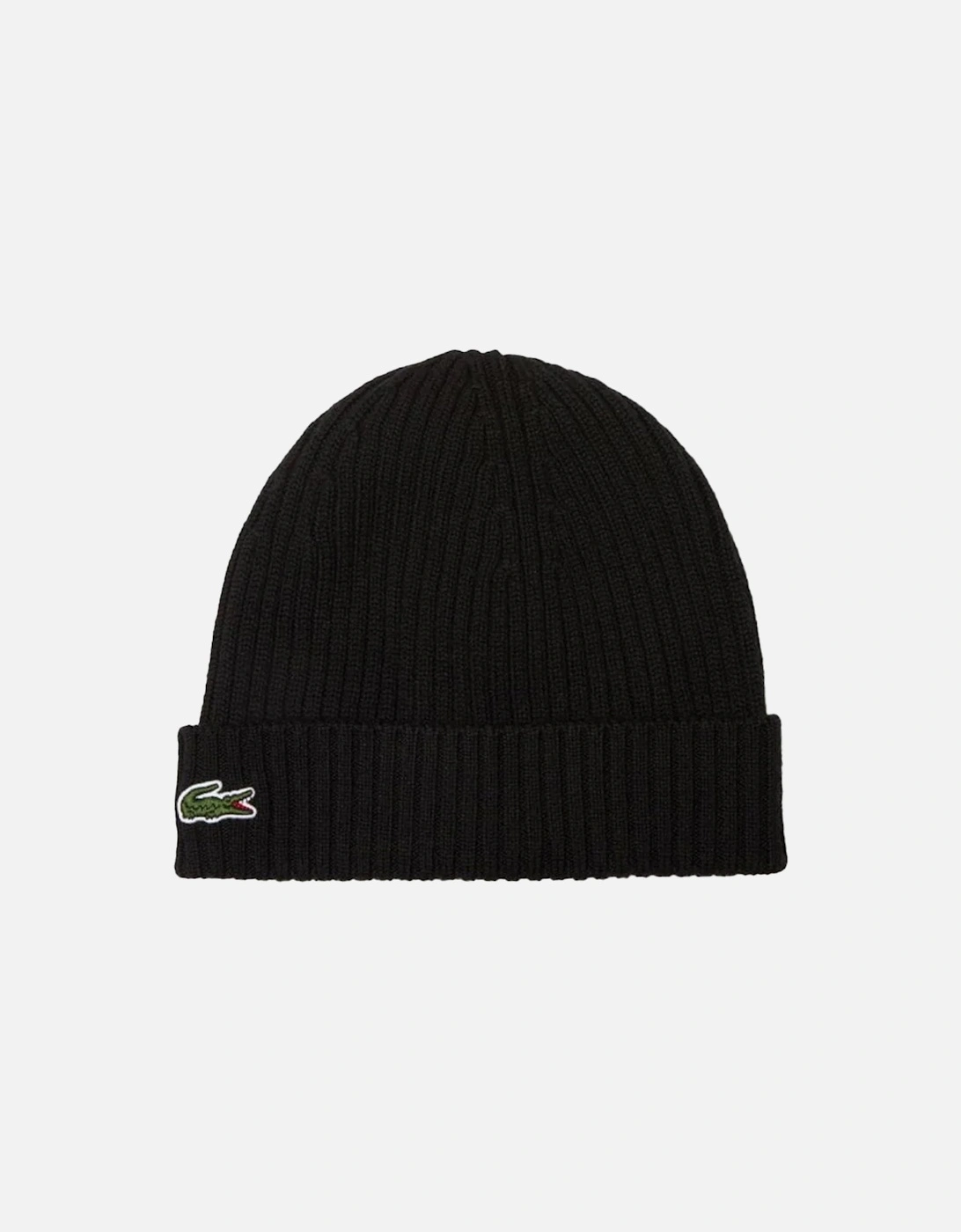 Rib-Knit Brushed Wool Beanie Black, 4 of 3