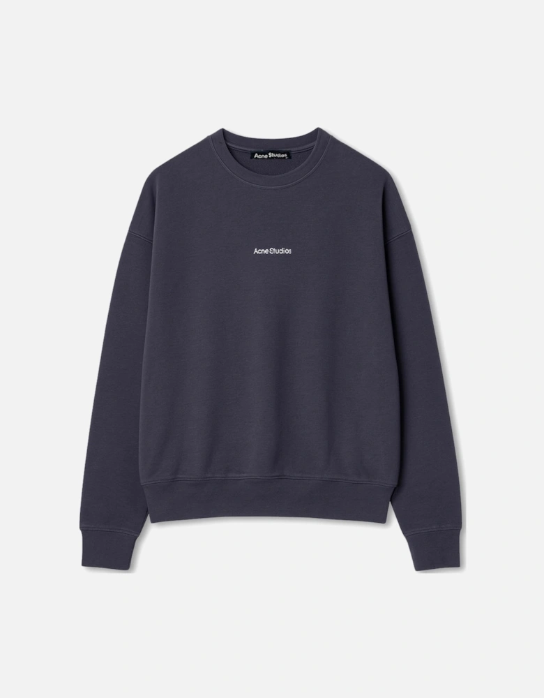 Men's Grey Franklin Stamp Oversized Logo Print Sweatshirt