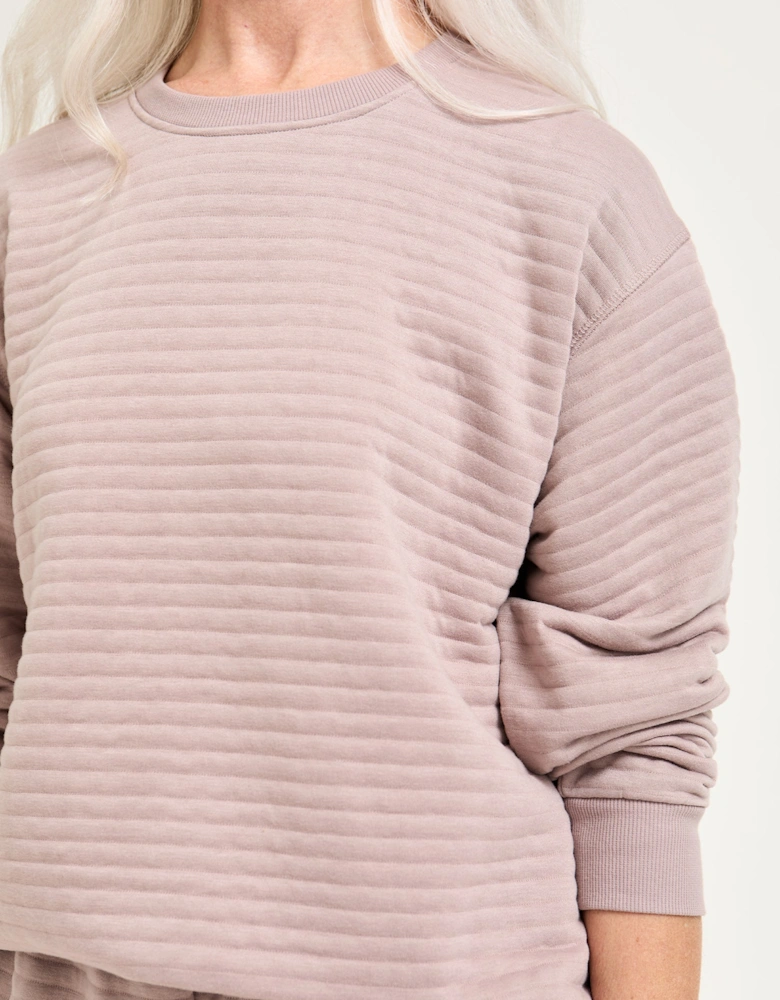 Quilted Jersey Lounge Set in Mink